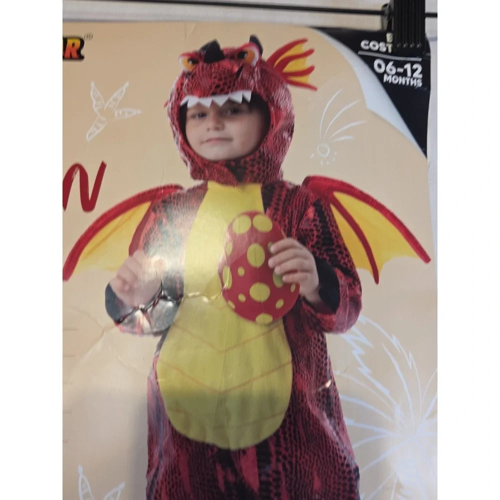 Sppoktacular Creations Baby Red Dragon Costume 6-12 Months New In Bag